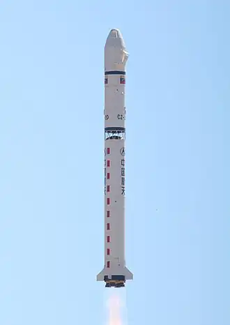 Start rakety Dlouhý pochod 2D.