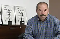 Petr Lorenc v tiskárně H.R.G., listopad 2008