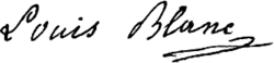 Louis Blanc – podpis