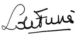 Louis de Funès – podpis