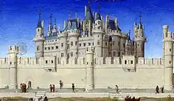 Hrad na miniatuře v Přebohatých hodinkách vévody z Berry