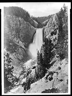 Lower Yellowstone Falls, Haydenova expedice, 1871