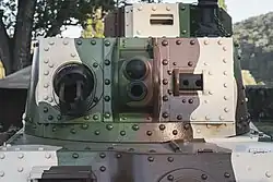 Detail věže tanku Lt. vz. 38 ze sbírek Vojenského technického muzea v Lešanech