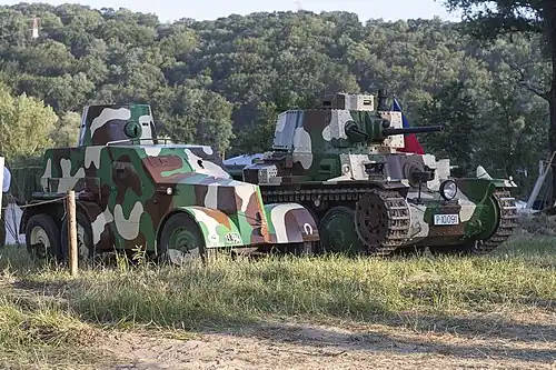 Pojízdný tank Lt. vz. 38 ze sbírek Vojenského technického muzea v Lešanech