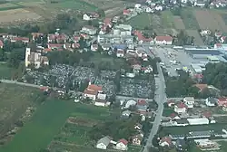 Letecký pohled na Lučko