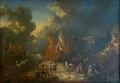 Lucas Smout mladší a Pieter Bout, Přístav a rybí trh, 1686 až 1713, 40 cm x 57 cm