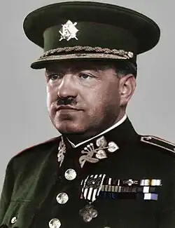 Ludvík Krejčí na kolorovaném snímku z roku 1937