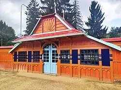 Luhačovice, vstupní objekt Slunečních lázní po renovaci 2024