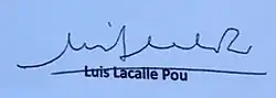 Luis Alberto Lacalle Pou, podpis