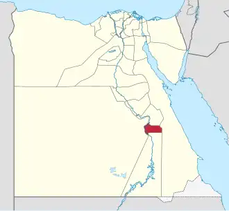 Poloha guvernorátu Luxor