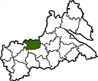 Poloha rajónu v Čerkaské oblasti