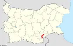 Obština na mapě Bulharska