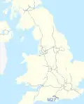 M27 motorway (Great Britain) map
