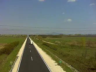 Dálnice M2 nedaleko Vác.