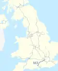 M3 motorway (Great Britain) map