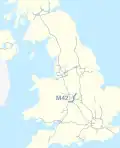 M42 motorway (Great Britain) map