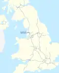 M55 motorway (Great Britain) map