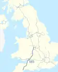 M5 motorway (Great Britain) map