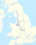M6 motorway (Great Britain) map