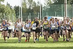 Start závodu dospělých MČR sprintových štafet 2020