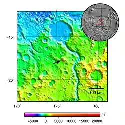 topografická mapa sopky Apollinares Tholus