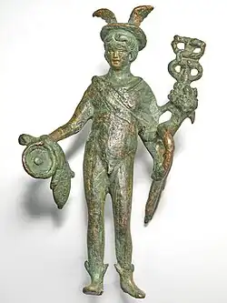 Starořímská soška Merkura umístěná v Musée Saint-Raymond