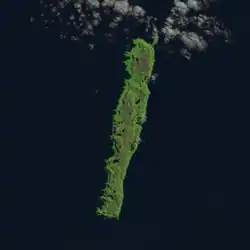 Landsat snímek ostrova