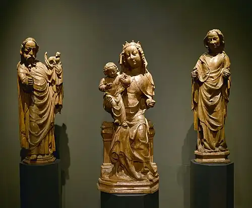 Madona se sv. Janem Křtitelem a sv. Janem Evangelistou (60. léta 14. stol.)