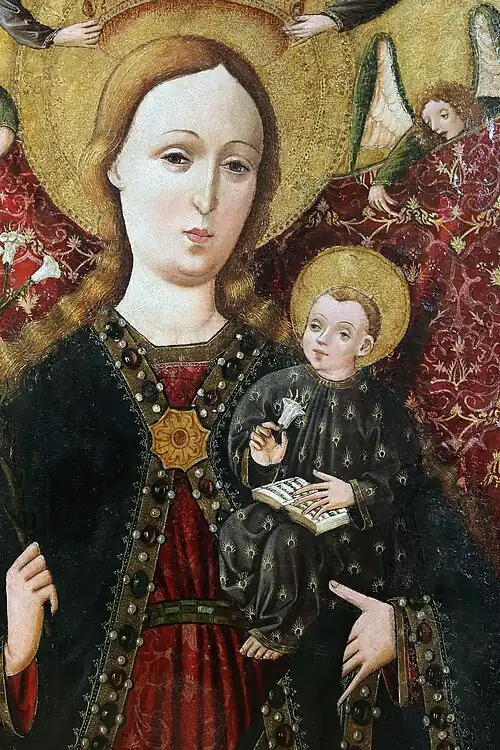 Obraz v podobě z roku 1500, detail.