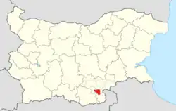 Obština na mapě Bulharska