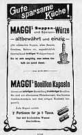 Inzerát na Maggi 1903