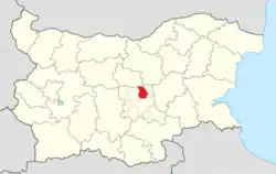 Obština na mapě Bulharska