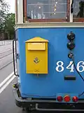 Schránka na tramvaji ve Stockholmu