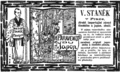 Reklama firmy V. Staněk v magazínu Světozor (1898)