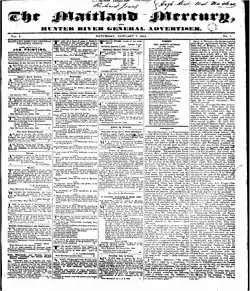 Titulka prvního vydání novin