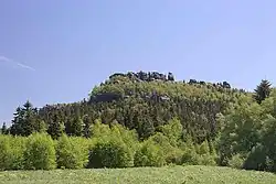 Skály na vrcholu Malé Hejšoviny