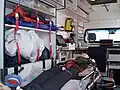 Vnitřní zástavba jednoho ze starších sanitních vozidel