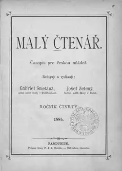 Malý čtenář, 1/1885, titulní stránka