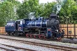 Lokomotiva U 57.001 na nádraží Třemešná ve Slezsku