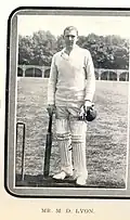 Malcolm „Dar“ Lyon, hráč kriketu a právník, předseda klubu 1921–1923