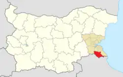 Obština na mapě Bulharska