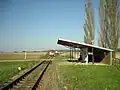 Železniční zastávka v Malovicích (2010)