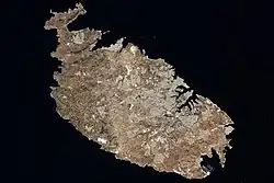 Satelitní snímek ostrova