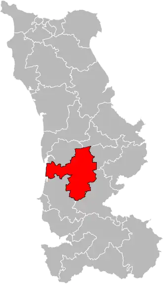 Kanton na mapě departementu Manche