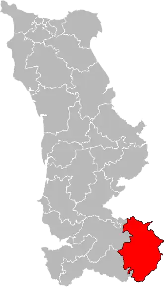 Kanton na mapě departementu Manche