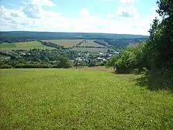 Krajina u Manětína, pohled z Chlumské hory