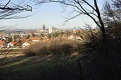 Pohled na Mannersdorf am Leithagebirge