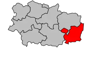 Kanton na mapě arrondissementu Vervins