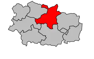 Kanton na mapě arrondissementu Vervins