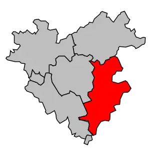 Kanton na mapě arrondissementu Château-Thierry